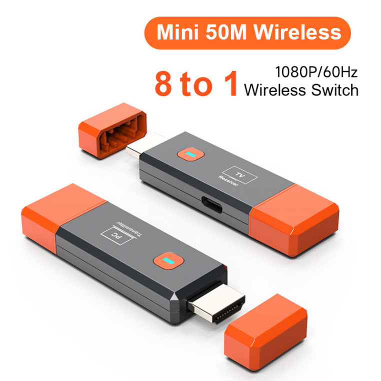 HDMI không dây 50m Bộ chuyển đổi hiển thị cho máy ảnh Máy chiếu TV Laptop