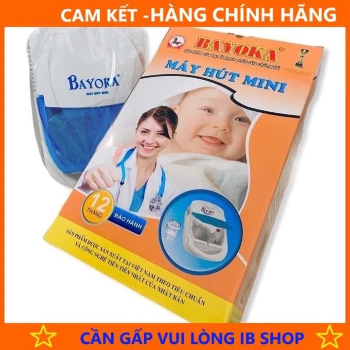 Máy xông hút mũi Bayoka - Máy xông khí dung + hút dịch mũi<tặng kèm 2 đầu hút mũi TRẺ EM> - Hàng Hãng