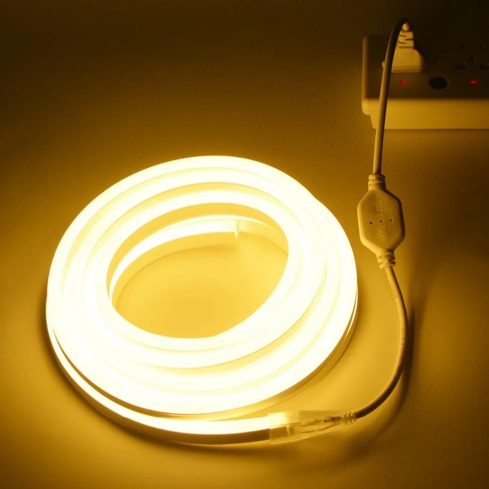[Tặng nguồn] Dây đèn LED Neon 8x16mm 220V 5m 10m nối nguồn sẵn trang ...