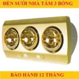 Đèn sưởi nhà tắm 3 bóng treo tường, đèn sưởi nhà tắm 2 bóng trắng kim cương, Bóng đèn sưởi phòng tắm đui sứ ca
