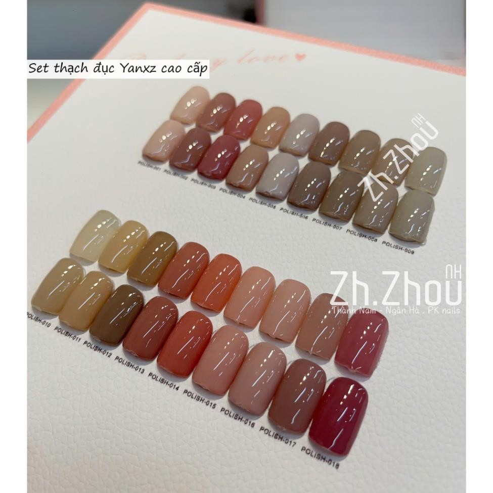 Sét sơn thạch đục yanxz 18 màu, thạch Yanxz 18 màu, sơn thạch đục cao cấp có bảng màu đi kèm