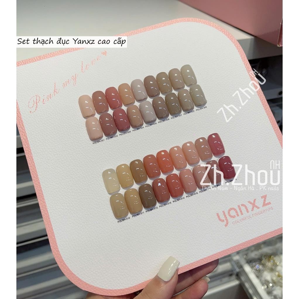 Sét sơn thạch đục yanxz 18 màu, thạch Yanxz 18 màu, sơn thạch đục cao cấp có bảng màu đi kèm