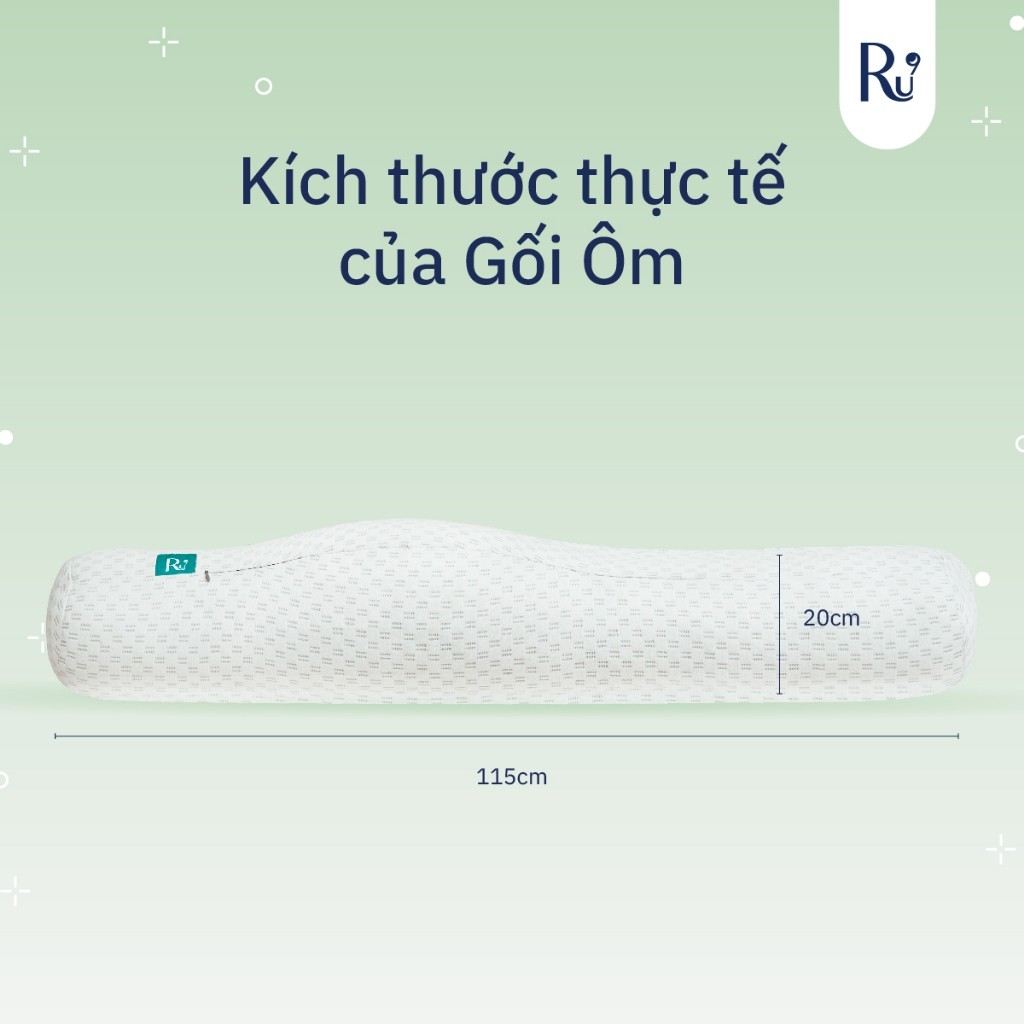 Ảnh Gối Ôm Công Thái Học Cao Cấp Ru9 - Phiên Bản Mới | Chất Liệu Foam Mềm Mại | Chống xẹp | Đem Lại Giấc Ngủ Ngon 2