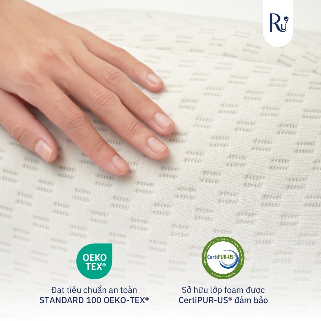 Ảnh Gối Ôm Công Thái Học Cao Cấp Ru9 - Phiên Bản Mới | Chất Liệu Foam Mềm Mại | Chống xẹp | Đem Lại Giấc Ngủ Ngon 1