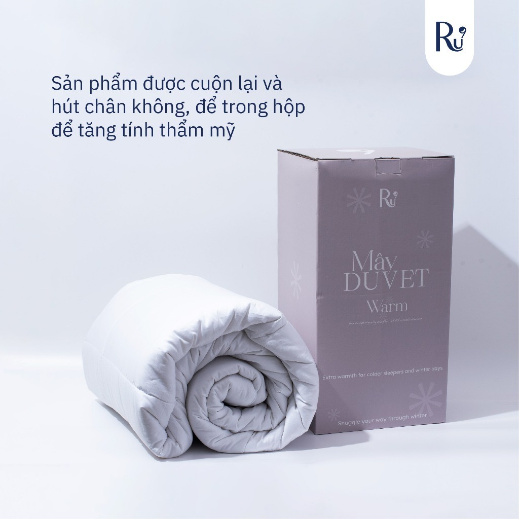 Ảnh Chăn Mây Đông Ru9 Duvet, 100% từ thiên nhiên, Thông Thoáng & Mềm Mịn - Giúp Giấc Ngủ Ngon 4