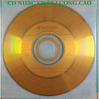 ĐĨA CD Trắng Verbatim AZO màu vàng dùng ghi audio chất lượng cao cdnhacsaigon