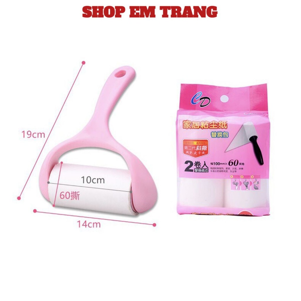 Cây Lăn Bụi Quần Áo , Cây Lăn Bụi Quần Áo Kèm 2 Cuộn Băng Lăn - CAYLANBUI598