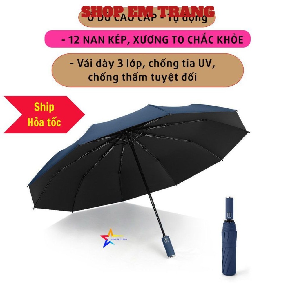 Ô Dù Cao Cấp Che Mưa Đi Nắng, Ô 12 Nan 8 Nan Mở Tự Động Gấp Nhỏ Gọn Cầm Tay 2 Chiều Cỡ Lớn To Cho Xe Hơi Ô Tô Chống Thấm