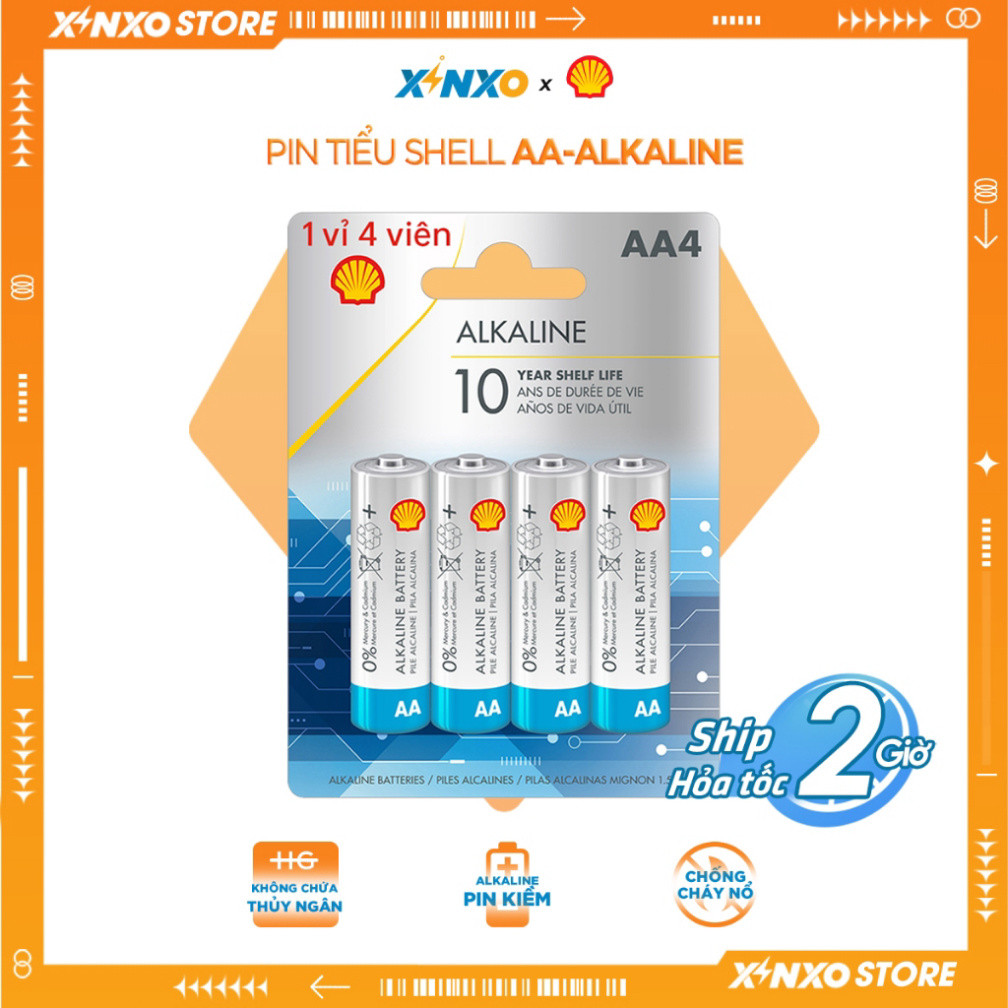 Pin tiểu AA và AAA vỹ 4 viên chính hãng SHELL | Shopee Việt Nam