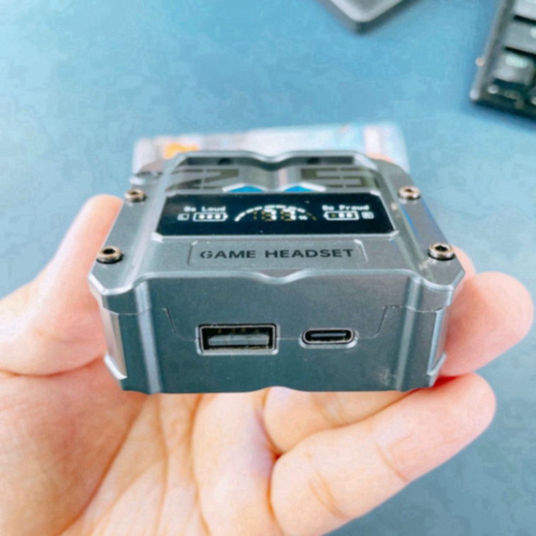 Tai nghe bluetooth M25 phiên bản gaming Tws 5.3,tai nghe không dây chơi game độ chễ thấp âm thanh bass chuẩn màn led tốt