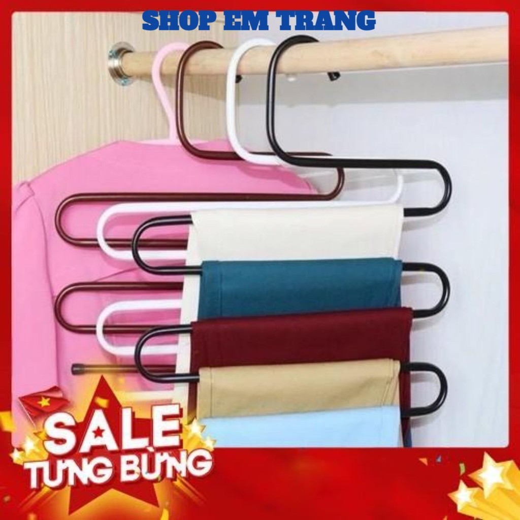 Móc Treo Quần Áo Kim Loại 5 Tầng Bền Đẹp Tiện Dụng