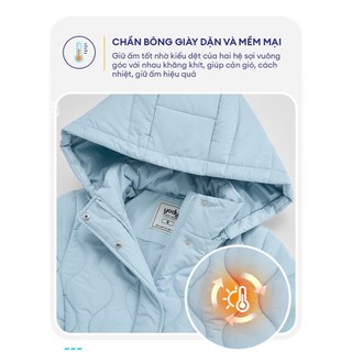 Áo Phao Nữ YODY Dáng Dài Lỡ, Phao VIP Trần Sóng Mũ Rời Siêu ấm, Siêu nhẹ PVN7032