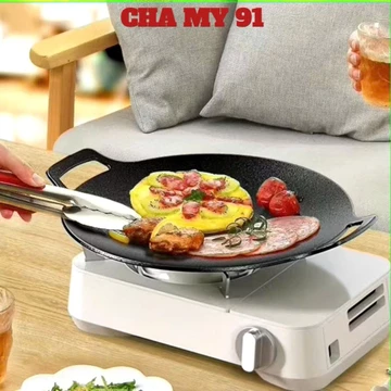 CHẢO GANG SIZE 34 , Chảo đá nướng đá chảo chống dính size 34 cm chảo đá chống dính hàn quốc chao đa nướng chảo nướng đá