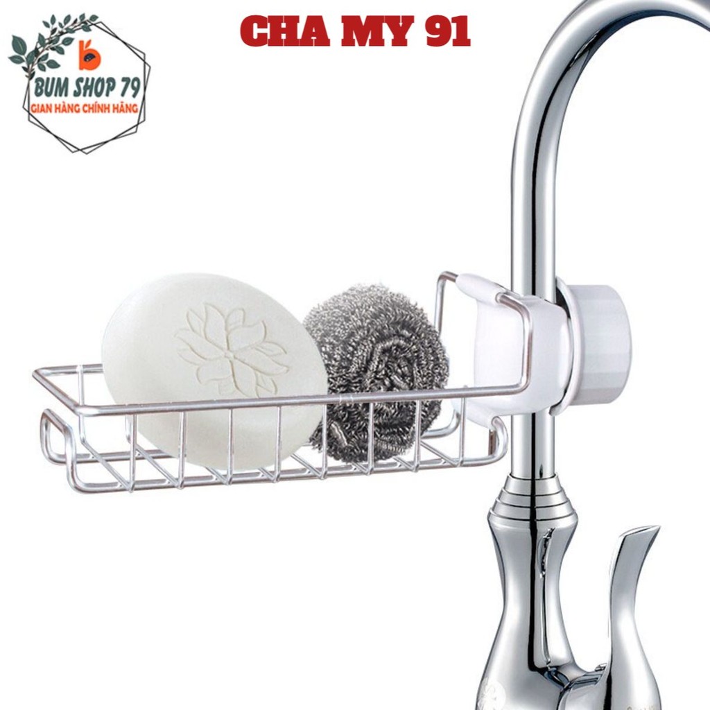 Khay Inox Gắn Vòi Rửa Bát , Giá Inox Thép Không Rỉ Treo Vòi Lavabo,Nhà Tắm,Chậu Rửa Bát,Toilet Để Đồ Đa Năng - KHAYDEDO6