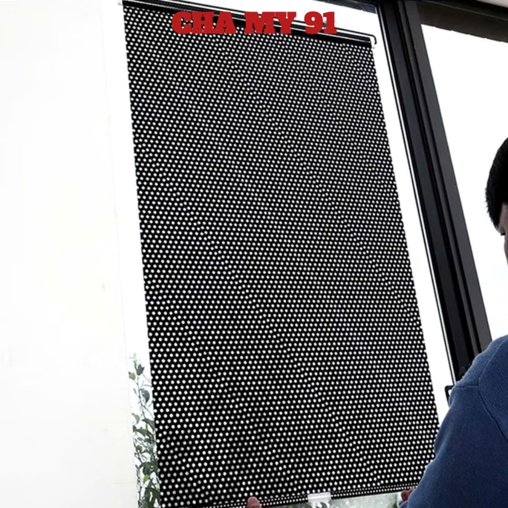 RÈM CHE NẮNG 50*125, Bộ Rèm Che Tiện Lợi 50x125cm - Rèm Cuốn Che Nắng Dạng Móc Hít Chân Không - MA: REMCHENANG6