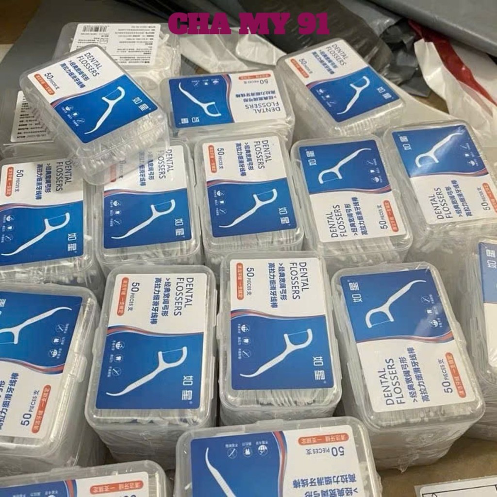 [COMBO 5] Hộp 50 Cây Tăm Nha Khoa, TĂM CHỈ NHA KHOA - MÃ: TAMCHI6935
