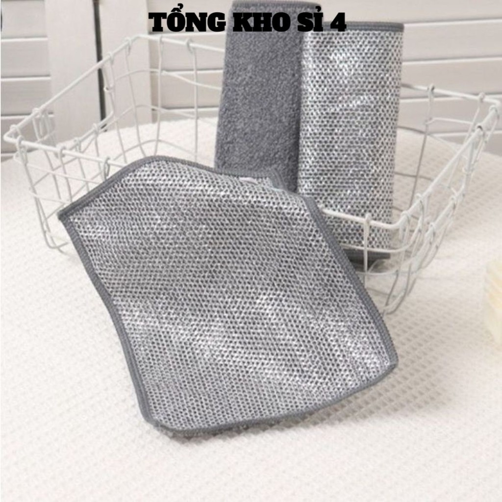 [COMBO 10]Giẻ Lau Bếp Dây Kim Loại Lau Bồn Rửa Chén Cọ Rửa Xoong Nồi Chén Bát, Tấm Cọ Rửa Đa Năng Không Mài Mòn