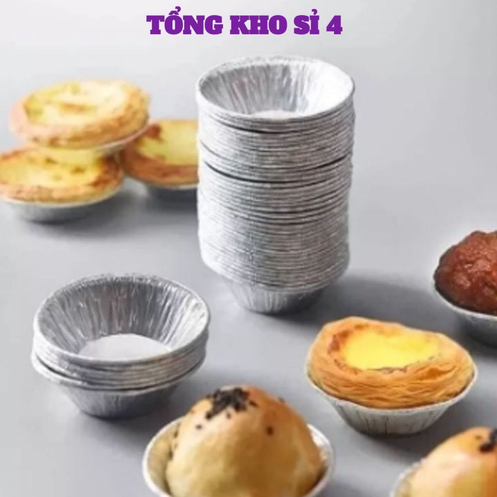 Set 250 Khuôn giấy bạc Làm Bánh Tart Bằng Lá Nhôm Tiện Dụng