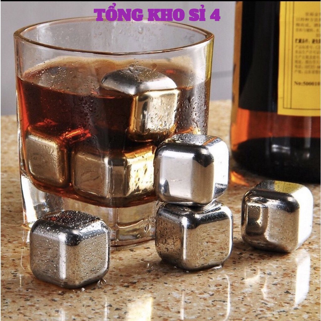 Đá Lạnh Vĩnh Cửu Không Tan INOX 304 Cooling Cubes Giữ Lạnh Lâu - Cam Kết Inox