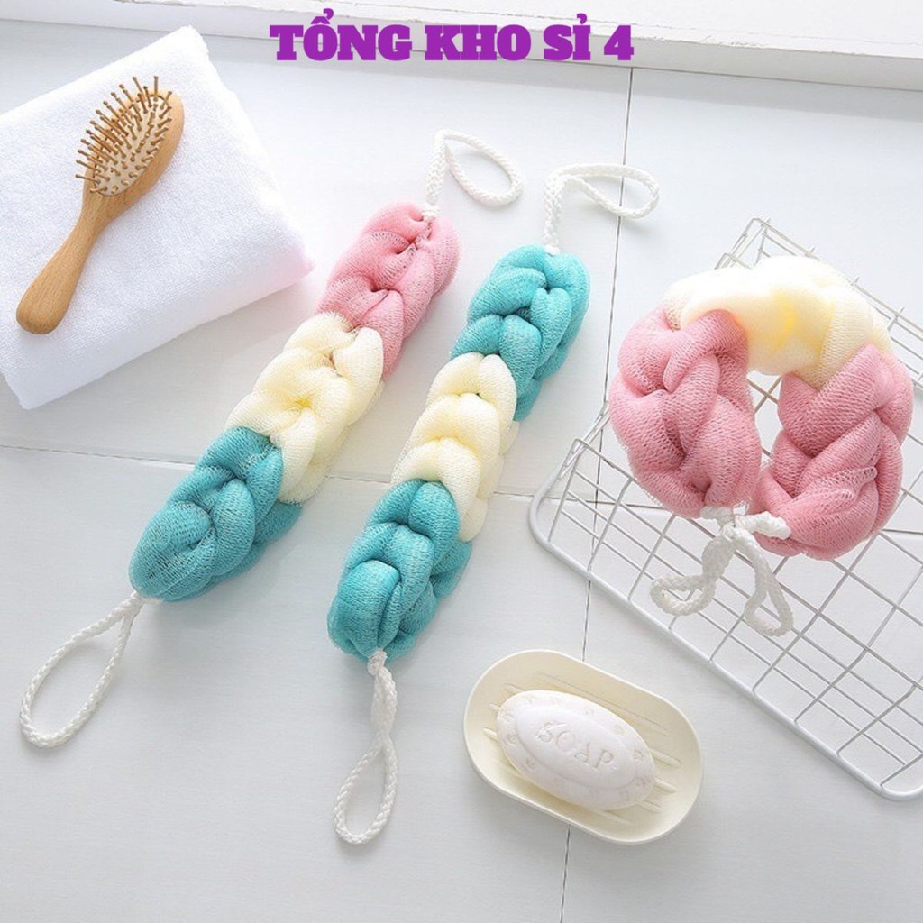 Bông Tắm Tròn, Bông Tắm Dài Kỳ Lưng Tạo Bọt Cao Cấp, Chất Liệu Lưới Tắm Nhập Khẩu An Toàn
