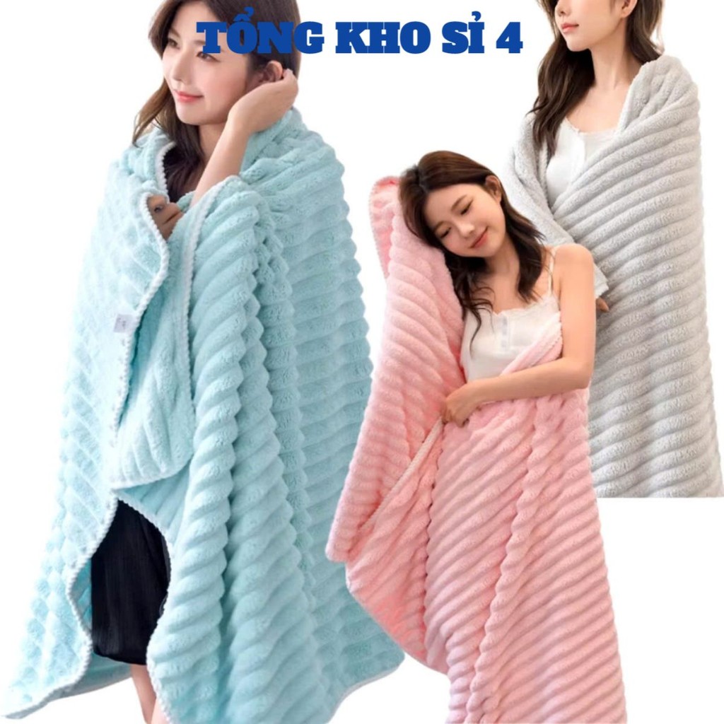 KHĂN TẮM SÓNG NƯỚC , Khăn tắm to, khăn choàng tắm,khăn tắm dày thấm hút nước cực tốt dạng sóng mềm mịn 70x140cm: KHĂNTẮM