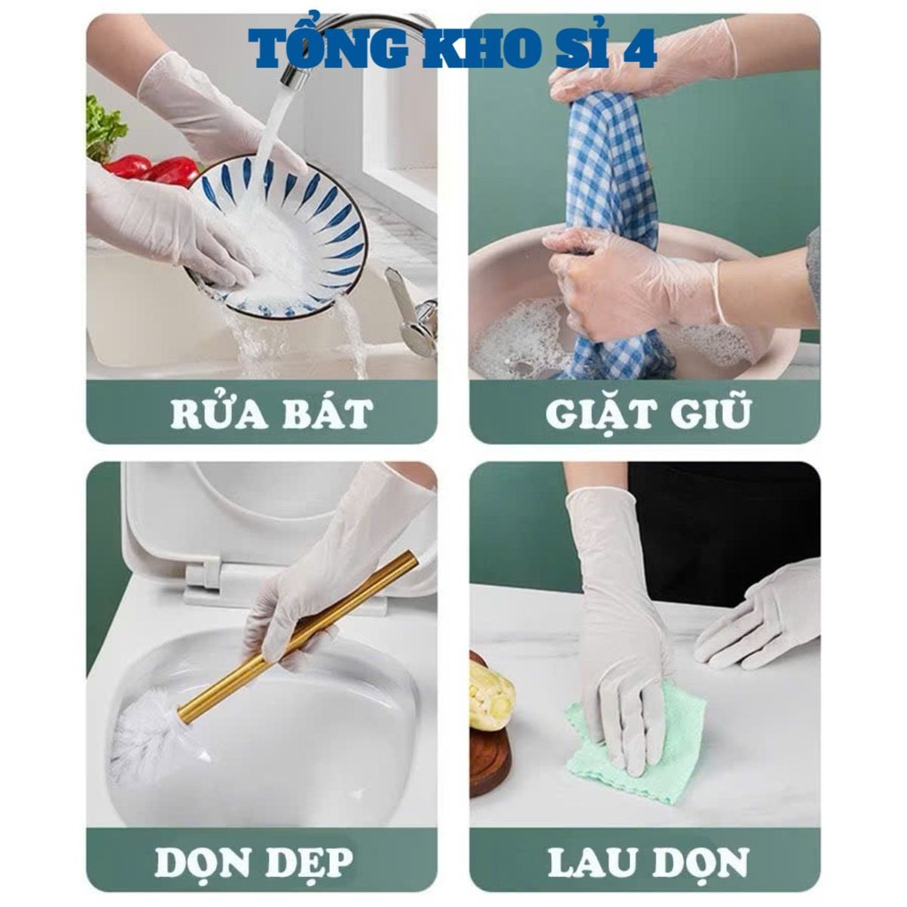 TÚI 30 GĂNG TAY CAO SU - SIZE L , Găng tay làm bếp nấu ăn, Gang tay rửa bát, nấu nướng siêu dai không mùi dùng nhiều lần