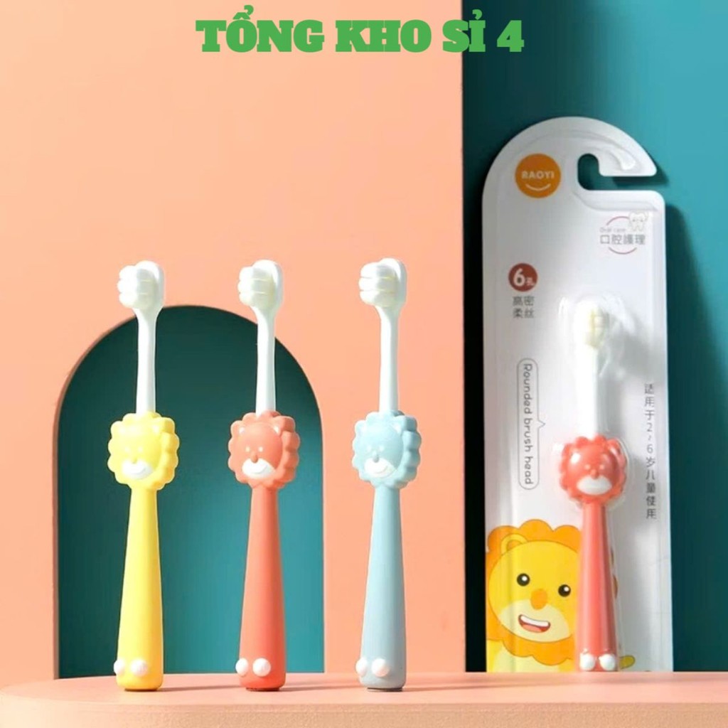 BÀN CHẢI ĐÁNH RĂNG CHO BÉ,  Bàn chải đánh răng trẻ em lông tơ mềm mại dành cho bé từ 2 đến 8 tuổi - MA: BANCHAIBE