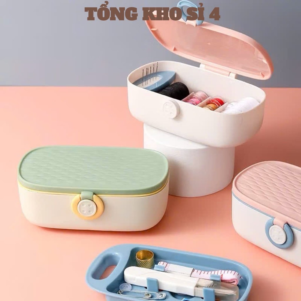 HỘP KIM CHỈ ĐA SẮC, Bộ Dụng Cụ May Vá Đa Năng Cao Cấp - Hộp Kim Chỉ Và Dụng Cụ May Vá Gấp Gọn Sang Trọng-MA: HOPKIMCHI