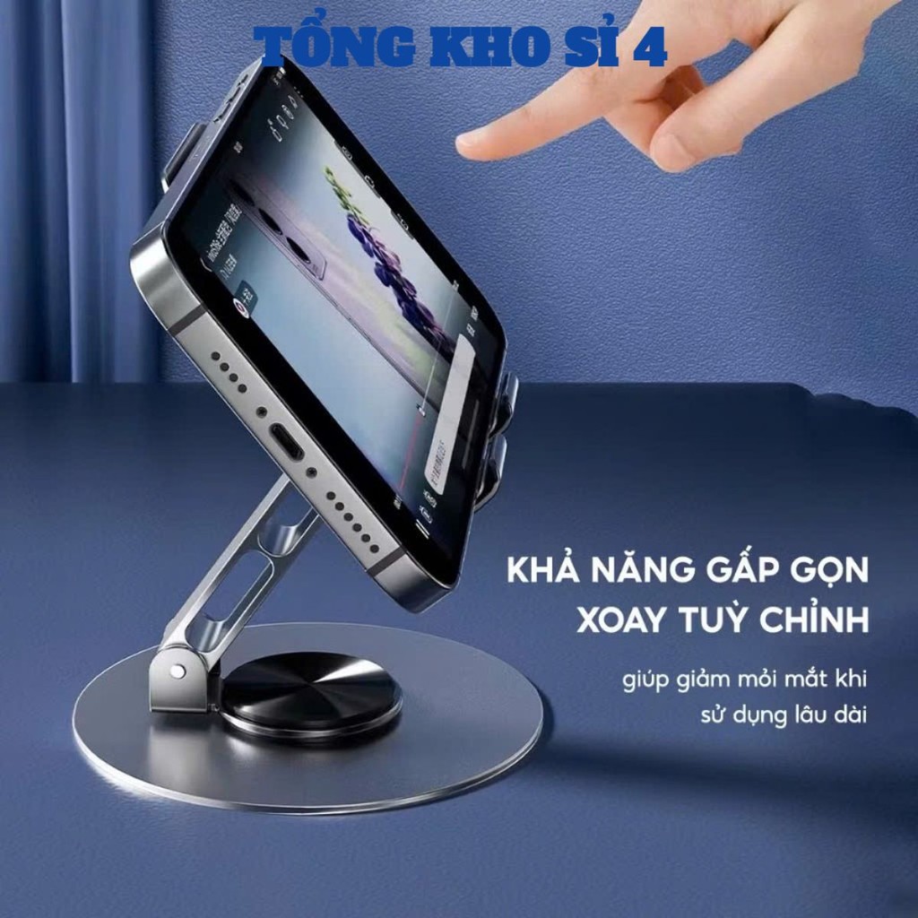 Giá đỡ điện thoại bằng kim loại xoay, KỆ GIÁ ĐỠ ĐIỆN THOẠI XOAY GIÁ INOX - MÃ: GIADODIENTHOAI89