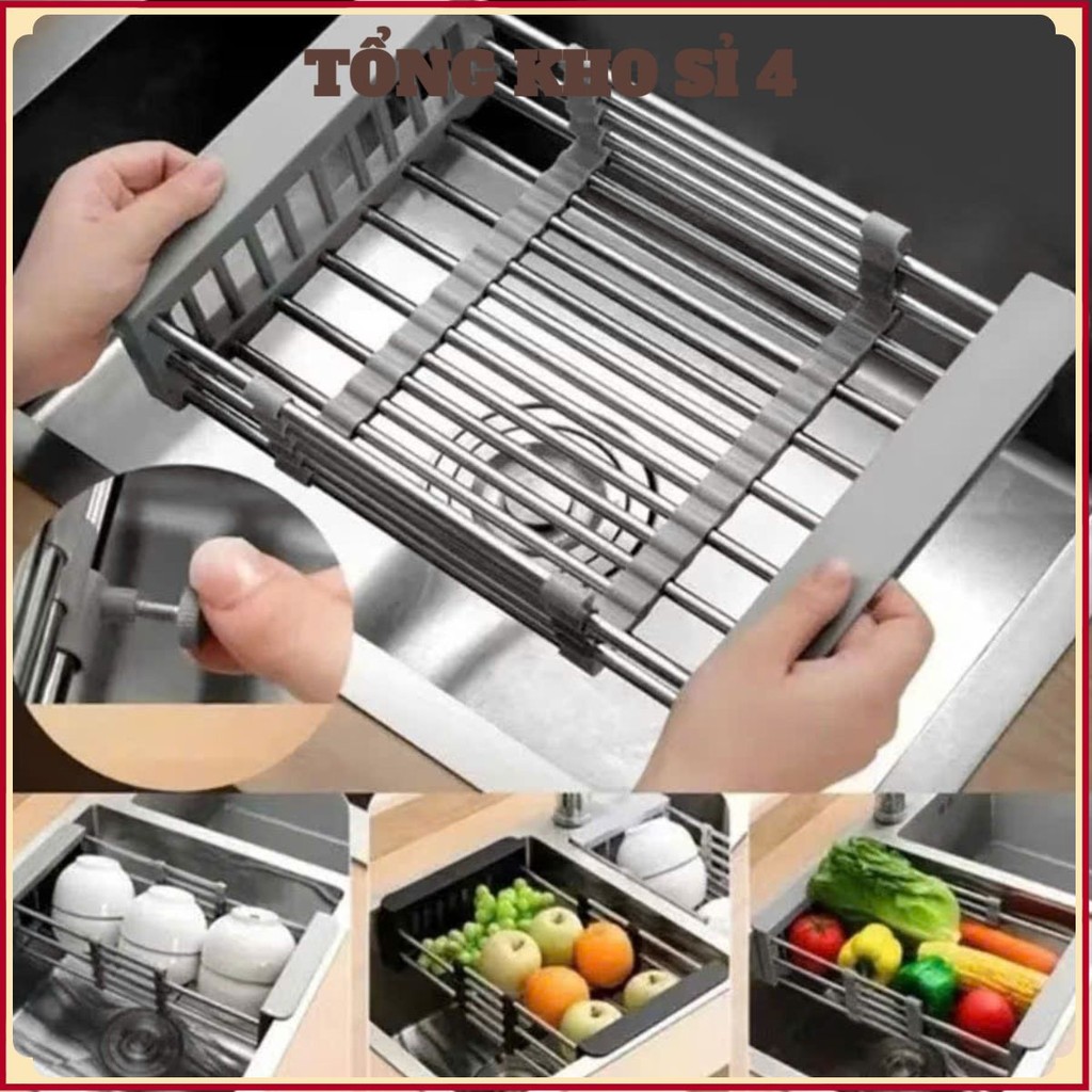 Rổ gác bồn rửa chén đa năng cực tiện lợi cho gian bếp, KỆ GIÁ GÁC BỒN RỬA - MÃ: GIA7373