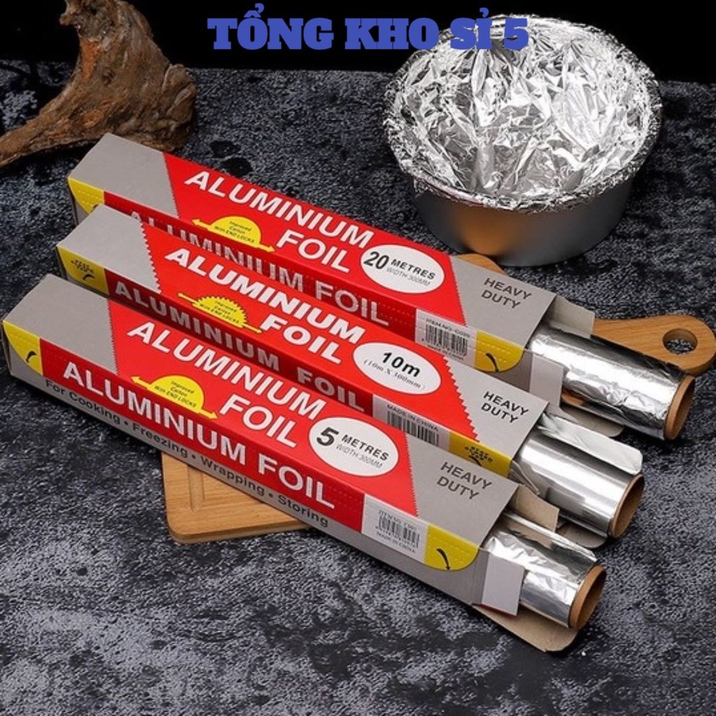Giấy Bạc Nướng Thức Ăn, Màng Nhôm Nướng Thịt, Giấy Bạc Lót Nồi Chiên Không Dầu, Lò Nướng 30cm x 5m 10m 20m 88220