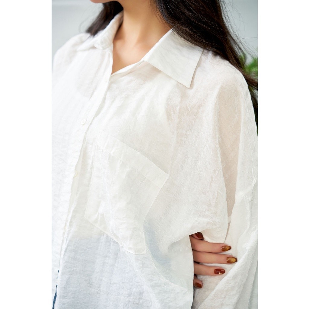 Ảnh DOTTIE - Áo sơmi dáng rộng vải mềm - T0718 1
