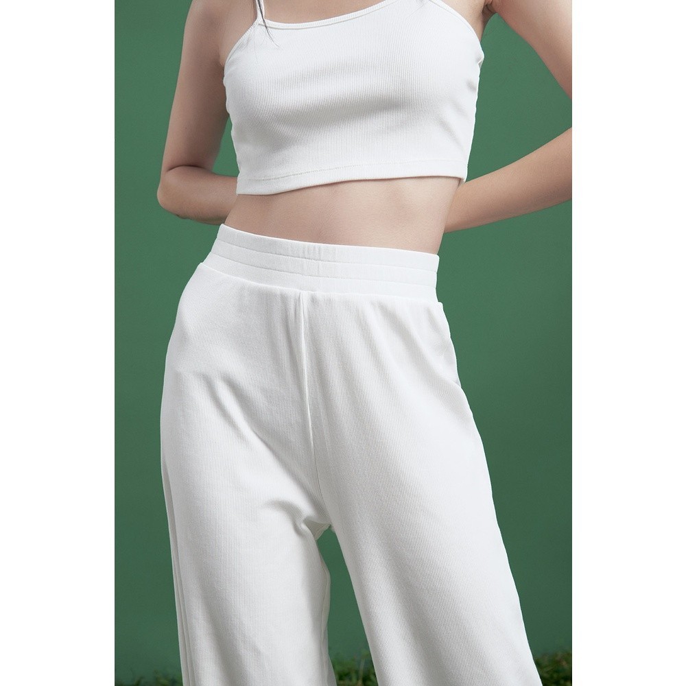 Ảnh DOTTIE - Quần thun ống rộng nữ trắng Q0256 3
