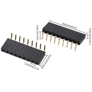[Giá combo] (5 cái) Hàng rào cái đơn 2.54mm cắm chân cong cao 8.5mm