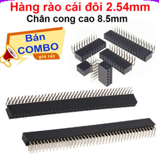 [Giá combo] (5 cái) Hàng rào cái đôi 2.54mm cắm chân cong cao 8.5mm
