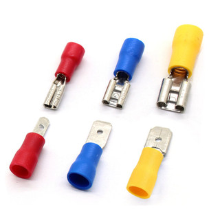[Giá combo] (50 cái) Đầu cos ghim dẹp cái, cos ghim capa bọc nhựa FDD