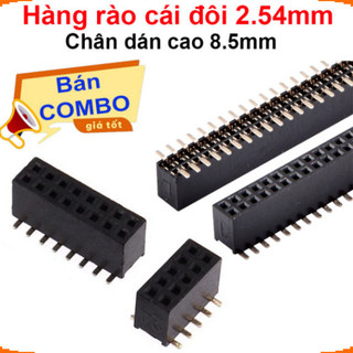 [Ưu đãi] (5 cái) Hàng rào cái đôi 2.54mm chân dán cao 8.5mm