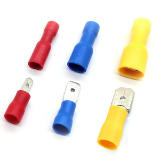 [Ưu đãi] (50 cái) Đầu cos ghim dẹp đực, cos ghim capa đực bọc nhựa MDD