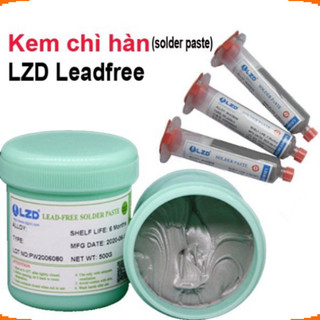 Chì hàn dạng kem RoHS Sn99Ag0.3Cu0.7 ( Leadfree): 500gr/hũ + 100gr/tuýp
