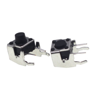 [Ưu đãi] (50 cái) Nút nhấn 6x6mm 2 chân cắm chỉnh ngang cao 4.3 - 15mm