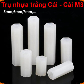 [Ưu đãi] (20 cái) Trụ nhựa trắng Cái - Cái M3