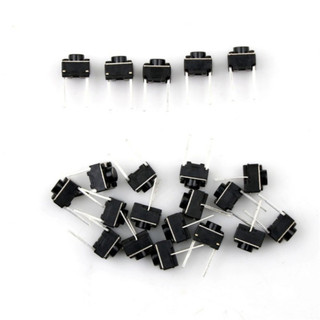 [Ưu đãi] (50 cái) Nút nhấn 6x6mm 2 chân cắm đứng cao 4.3 - 9mm