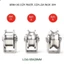 Bộ bánh xe Cửa cổng trượt, Cửa lùa, Cửa xếp, Cột cờ, Inox 304, loại 16x48mm, Hình U, V tùy chọn
