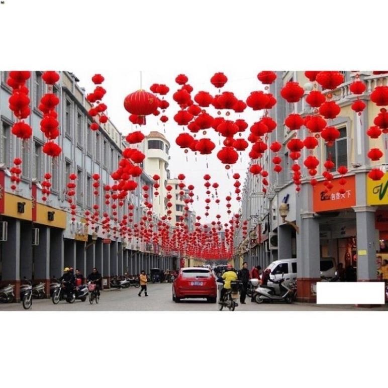 Combo 10 Đèn Lồng Đỏ Treo Trang Trí Tết, Lễ Hội, Năm Mới, Trung Thu, Tết Nguyên Đán, Đèn Nháy, Noel