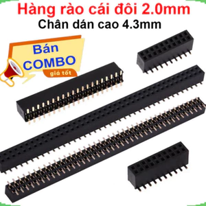 Hàng rào cái đôi 2.0mm chân dán cao 4.3mm