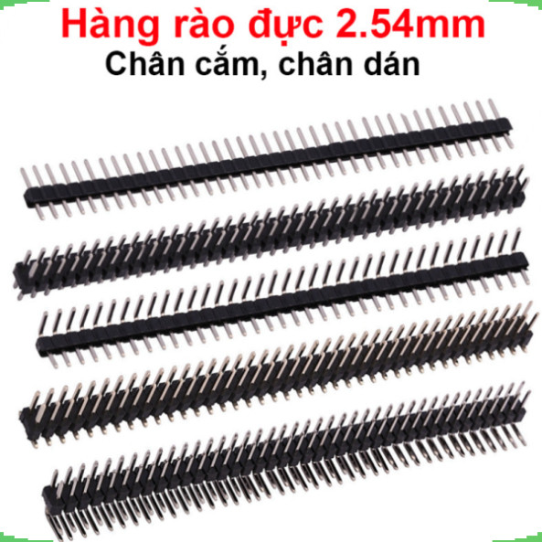 [Giá bán sỉ] (5 cái) Hàng rào đực 2.54mm chân cắm / chân dán