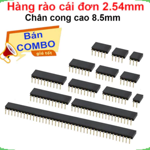 Hàng rào cái đơn 2.54mm cắm chân cong cao 8.5mm