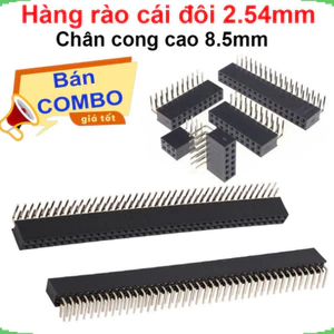 Hàng rào cái đôi 2.54mm cắm chân cong cao 8.5mm