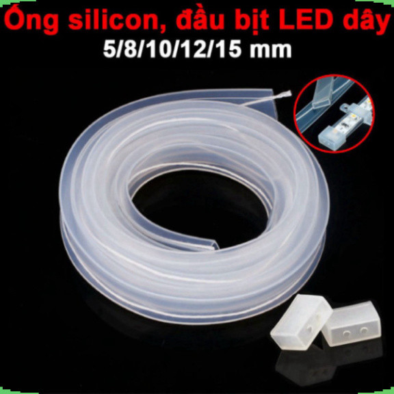 [Giá bán sỉ] [Combo] Ống silicon bọc LED 5050 chống thấm nước,Đầu bịt ống silicon bọc Led 5050 2835
