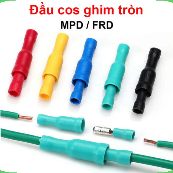 [Giá bán sỉ] (50 cái) Đầu cos dây điện, cos đầu đạn, đầu cos đực (MPD) cái (FRD)